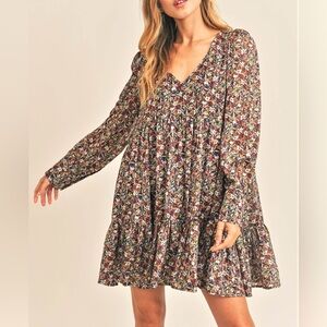 Reset by Jane - Scout Dress - Floral Tiered Mini Dress - Size Small - EUC